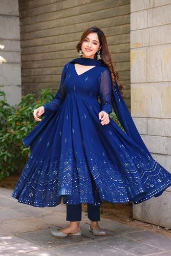 Embroidered anarkali suit